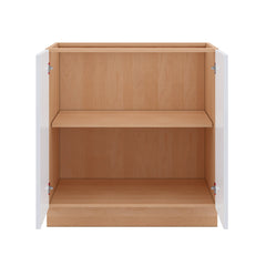 Modernform Cabinet Gloss White 33" W X 34 1/2" H X 24" D Full Height Double Door Base Cabinet