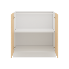 Modernform Cabinet Natural Oak 33" W X 34 1/2" H X 24" D Full Height Double Door Base Cabinet