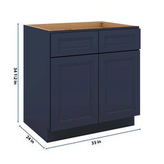 J&K Naval B7 Double Door Standard Base Cabinet - 33" W