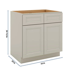 J&K Pebble B6 Double Door Standard Base Cabinet - 33" W
