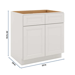 J&K Pure B5 Double Door Standard Base Cabinet - 33" W