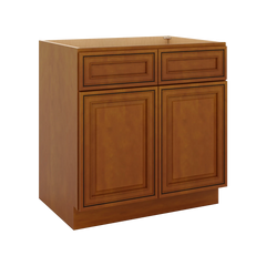 J&K Mocha Glazed K10 Double Door Standard Base Cabinet - 33" W
