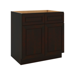 J&K Espresso K8 Double Door Standard Base Cabinet - 33" W