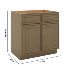 J&K Hazel H8 Double Door Standard Base Cabinet - 33" W