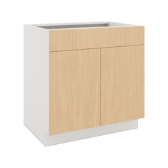 Modernform Cabinet Natural Oak 33" W X 34 1/2" H X 24" D Double Door Base Cabinet