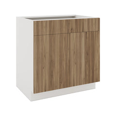 Modernform Cabinet Walnut 33" W X 34 1/2" H X 24" D Double Door Base Cabinet