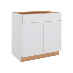 Modernform Cabinet Matte White 33" W X 34 1/2" H X 24" D Double Door Base Cabinet