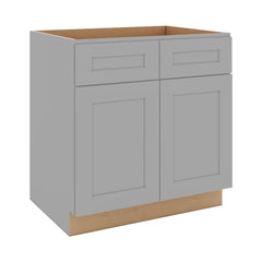 J&K Castle Grey S5 Double Door Standard Base Cabinet - 33" W