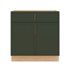 Modernform Cabinet Slim Sage Green 33" W X 34 1/2" H X 24" D Double Door Base Cabinet