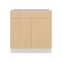 Modernform Cabinet Natural Oak 33" W X 34 1/2" H X 24" D Double Door Base Cabinet