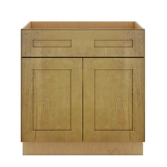 Modernform Cabinet Natural Shaker 33" W X 34 1/2" H X 24" D Double Door Base Cabinet