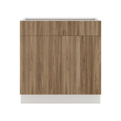 Modernform Cabinet Walnut 33" W X 34 1/2" H X 24" D Double Door Base Cabinet