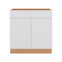 Modernform Cabinet Matte White 33" W X 34 1/2" H X 24" D Double Door Base Cabinet