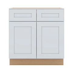 J&K White Shaker S8 Double Door Standard Base Cabinet - 33" W