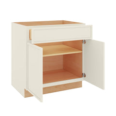 Modernform Cabinet Slim Dove White 33" W X 34 1/2" H X 24" D Double Door Base Cabinet