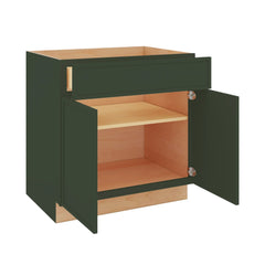 Modernform Cabinet Slim Sage Green 33" W X 34 1/2" H X 24" D Double Door Base Cabinet
