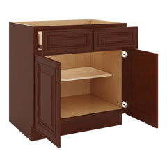 J&K Mahogany J5 Double Door Standard Base Cabinet - 33" W
