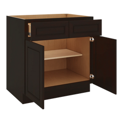 J&K Espresso K8 Double Door Standard Base Cabinet - 33" W