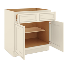 J&K Pearl Glazed H9 Double Door Standard Base Cabinet - 33" W