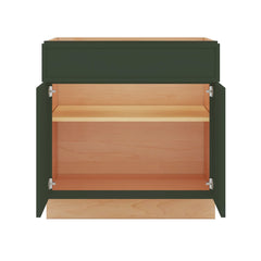 Modernform Cabinet Slim Sage Green 33" W X 34 1/2" H X 24" D Double Door Base Cabinet