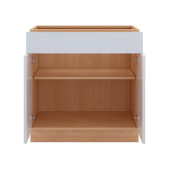 Modernform Cabinet Gloss White 33" W X 34 1/2" H X 24" D Double Door Base Cabinet