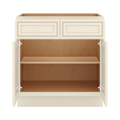 J&K Pearl Glazed H9 Double Door Standard Base Cabinet - 33" W