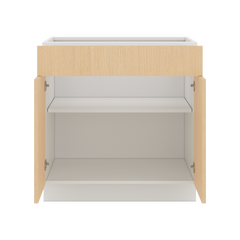 Modernform Cabinet Natural Oak 33" W X 34 1/2" H X 24" D Double Door Base Cabinet
