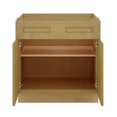 Modernform Cabinet Natural Shaker 33" W X 34 1/2" H X 24" D Double Door Base Cabinet