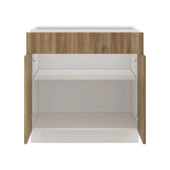 Modernform Cabinet Walnut 33" W X 34 1/2" H X 24" D Double Door Base Cabinet