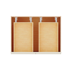 Modernform Cabinet Slim Dove White 33" W X 34 1/2" H X 24" D Double Door Base Cabinet