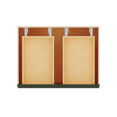 Modernform Cabinet Slim Sage Green 33" W X 34 1/2" H X 24" D Double Door Base Cabinet