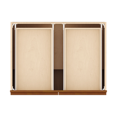 J&K Mocha Glazed K10 Double Door Standard Base Cabinet - 33" W