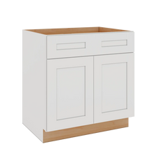Modernform Cabinet White Shaker 33" W X 34 1/2" H X 24" D Double Door Base Cabinet
