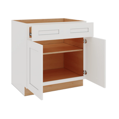 Modernform Cabinet White Shaker 33" W X 34 1/2" H X 24" D Double Door Base Cabinet