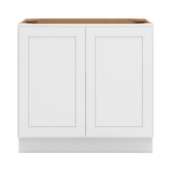 CNC Luxor White 36" W Full Height Double Door Base Cabinet W/ 1 Pullout Shelf