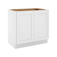 CNC Luxor 5-Piece White 36" W Full Height Double Door Base Cabinet