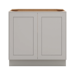 CNC Luxor 5-Piece Misty Grey 36" W Full Height Double Door Base Cabinet