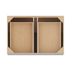 CNC Luxor Misty Grey 36" W X 32 1/2" H Double Door 2 Drawer Base Cabinet
