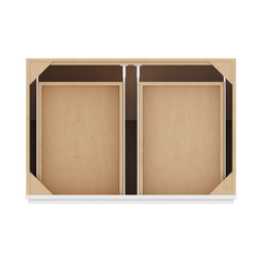 CNC Luxor 5-Piece White 36" W X 32 1/2" H Double Door 2 Drawer Base Cabinet