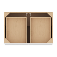 CNC Luxor 5-Piece White 36" W 2 Drawer Double Door Base Cabinet W/ 1 Pullout Shelf