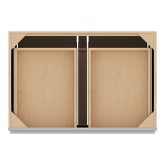 CNC Luxor 5-Piece Misty Grey 36" W 2 Drawer Double Door Base Cabinet W/ 2 Pullout Shelf