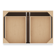 CNC Luxor 5-Piece White 36" W 2 Drawer Double Door Base Cabinet W/ 2 Pullout Shelf