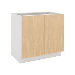 Modernform Cabinet Natural Oak 36" W X 34 1/2" H X 24" D Full Height Double Door Base Cabinet