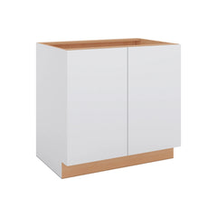 Modernform Cabinet Matte White 36" W X 34 1/2" H X 24" D Full Height Double Door Base Cabinet