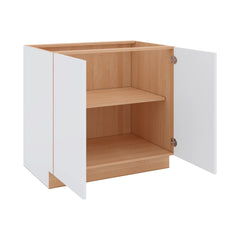 Modernform Cabinet Matte White 36" W X 34 1/2" H X 24" D Full Height Double Door Base Cabinet