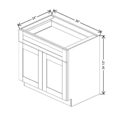Fabuwood Allure Galaxy Horizon 36" W X 34 1/2" H X 24" D Double Doors/Single Drawers Base Cabinet