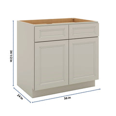 J&K Pebble B6 Double Door Standard Base Cabinet - 36" W