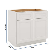 J&K Pure B5 Double Door Standard Base Cabinet - 36" W