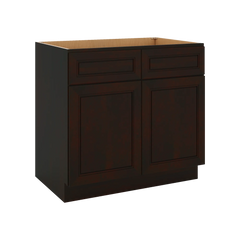 J&K Espresso K8 Double Door Standard Base Cabinet - 36" W