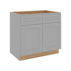 J&K Castle Grey S5 Double Door Standard Base Cabinet - 36" W